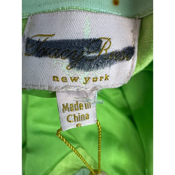 Tracy Reese Jasmine Green Peplum Bustier Dress NWT Size 6 Linen Blend Womens - Picture 10 of 16
